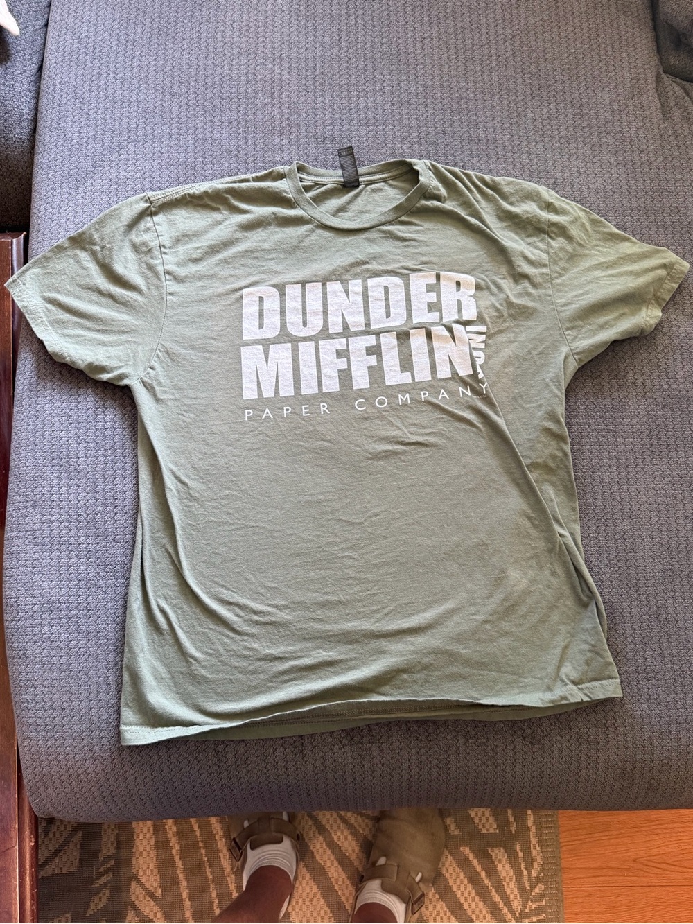 Olive Green Dunder Mifflin T Shirt